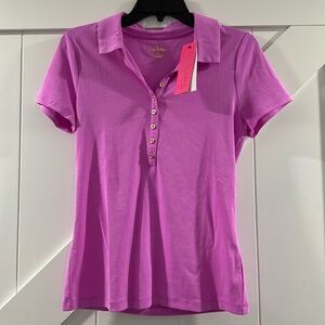 Lilly Pulitzer Reema Short-Sleeved Top Size Medium Crocus Petal NWT